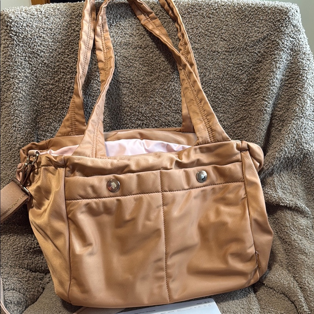 HOBO Tan Shoulder Bag with Slouchy Design and Braided Handles